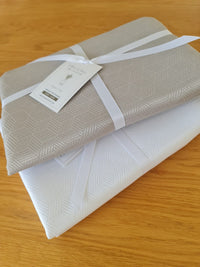 SILVER GRAY TABLECLOTH| SILVER GRAY "JACQUARD CUBE" TABLECLOTH