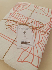 ROSE LEAVES TABLECLOTH| ROSE "LEAVES" TABLECLOTH| LEAVES TABLECLOTH