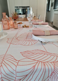 ROSE LEAVES TABLECLOTH| ROSE "LEAVES" TABLECLOTH| LEAVES TABLECLOTH
