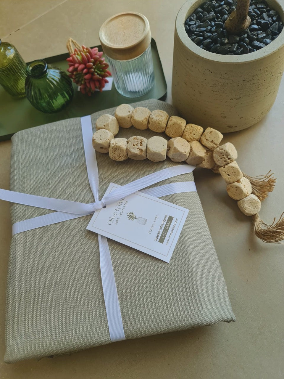 OLIVE TABLECLOTH| OLIVE "PROVANCE" TABLECLOTH| PROVANCE TABLECLOTH