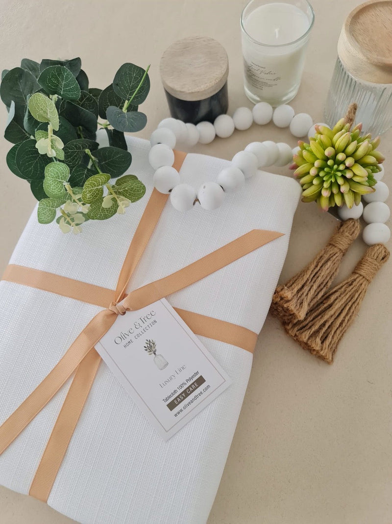 SNOW-WHITE PROVANCE TABLECLOTH| SNOWHITE "PROVANCE" TABLECLOTH| PROVANCE