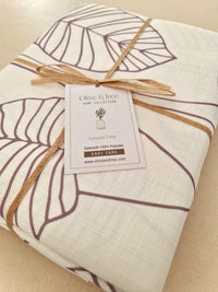 BROWN LEAVES TABLECLOTH| BROWN "LEAVES" TABLECLOTH| LEAVES TABLECLOTH