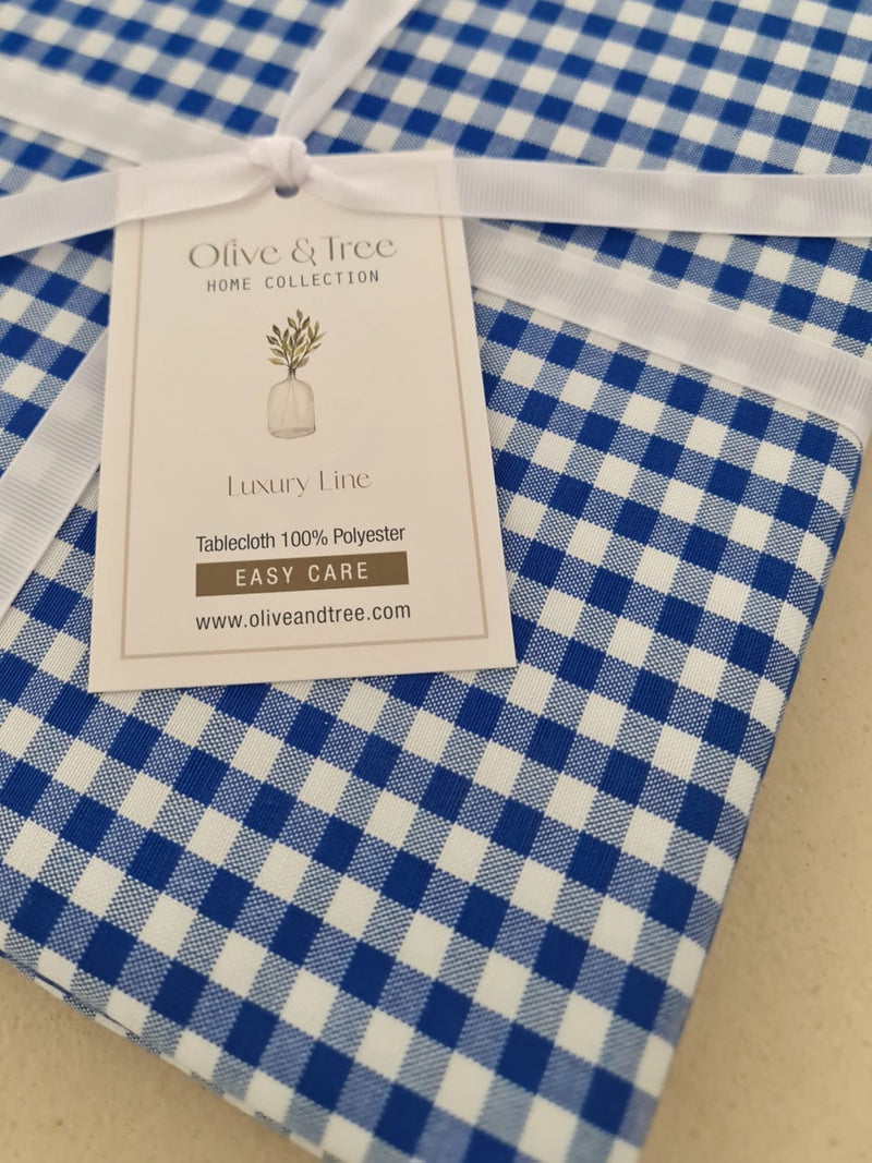 BLUE MILAN TABLECLOTH| BLUE "MILAN" SMALL SQUARE TABLECLOTH